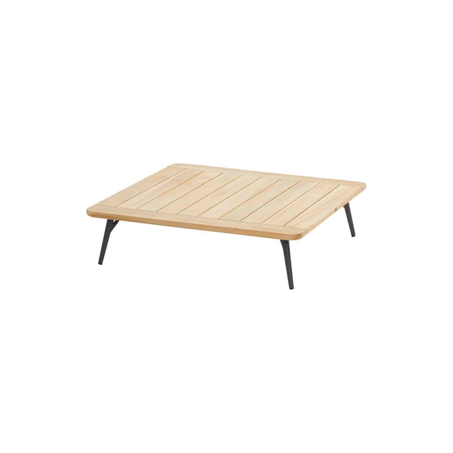 4 Seasons Outdoor Positano salontafel antraciet teak 95 x 95 x 25 cm.
