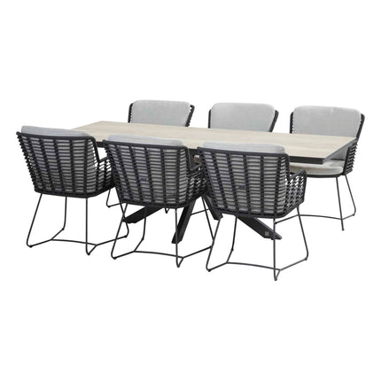 4 Seasons Outdoor Minerva tafel HPL blad wood look 220 cm