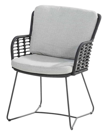 4 Seasons Outdoor Fabrice dining antraciet + Privada tafel ovaal HPL blad 240 cm