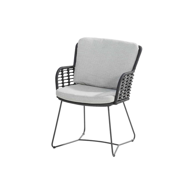 4 Seasons Outdoor Fabrice dining antraciet + Taste 4SO Fiesta bistrotafel 90 Ø cm