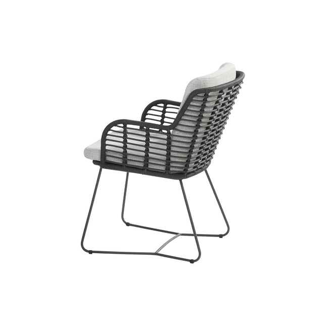 4 Seasons Outdoor Fabrice dining antraciet + Taste 4SO Fiesta bistrotafel 90 Ø cm