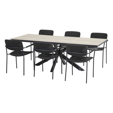 4 Seasons Outdoor Minerva tafel HPL blad wood look 220 cm