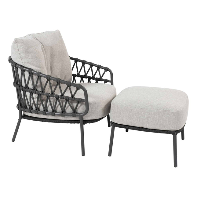 4 Seasons Outdoor Calpi Lounge Set + Footstool ohne Couchtisch