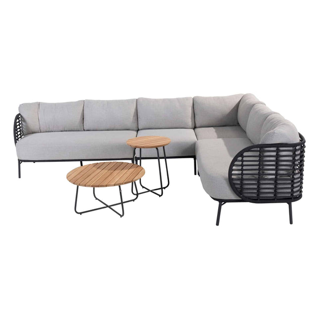4 Seasons Outdoor Fabrice loungeset + center + Verdi salontafels