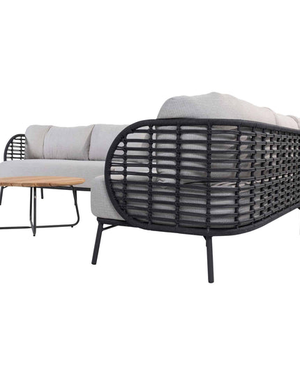 4 Seasons Outdoor Fabrice loungeset + center + Verdi salontafel 73 Ø cm