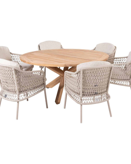 4 Seasons Outdoor Puccini Dining + Taste 4SO Prado Teak Tabelle 160 Ø CM