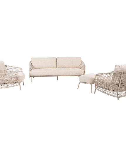 4 Seasons Outdoor Puccini Lounge Set + Footstool ohne Kaffeetisch