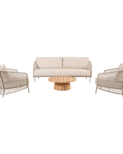 4 Seasons Outdoor Puccini loungeset + Pablo salontafel 80 ø cm
