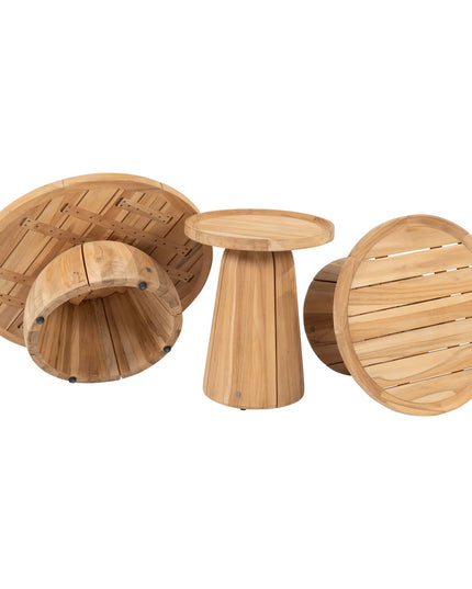 4 Seasons Outdoor Sardinia chaise lounge bank + Pablo salontafel 60 Ø cm
