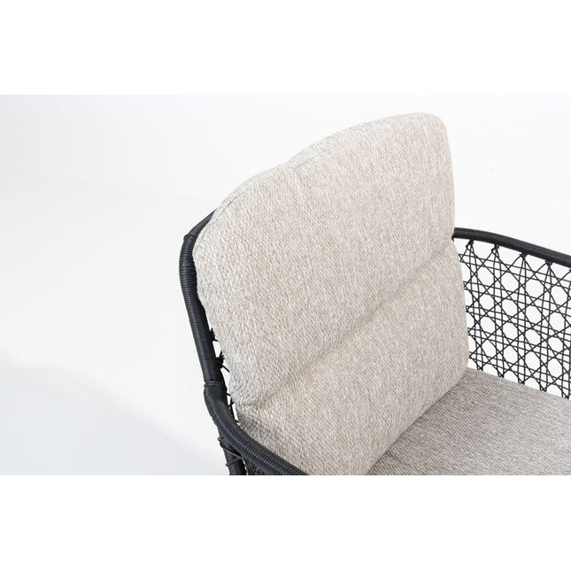 4 Seasons Outdoor Aprilla Ess Anthrazit + Privada Tisch Oval HPL Blatt 240 cm
