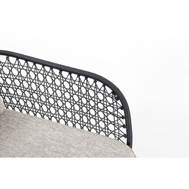 4 Seasons Outdoor Aprilla Ess Anthrazit + Privada Tisch Oval HPL Blatt 240 cm