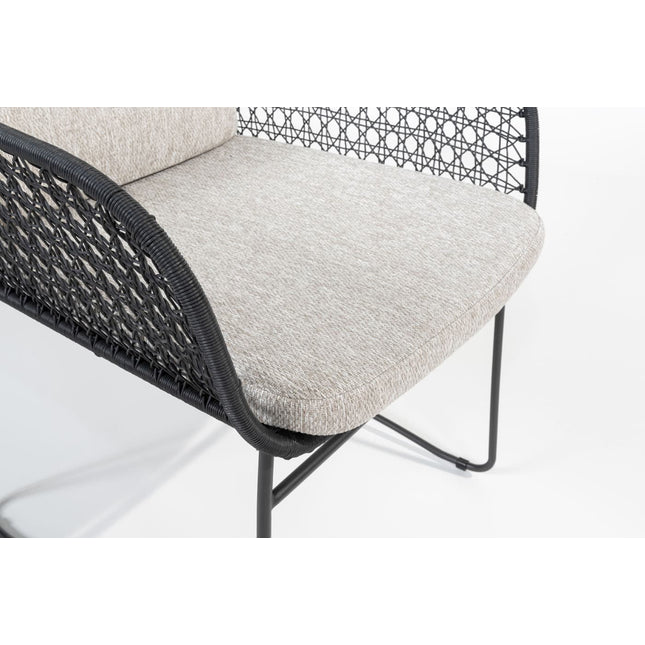 4 Seasons Outdoor Aprilla Ess Anthrazit + Montana Tisch Fass Keramik Terrazzo 240 x 103 cm