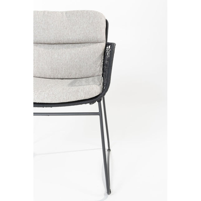 4 Seasons Outdoor Aprilla Ess Anthrazit + Privada Tisch Oval HPL Blatt 240 cm