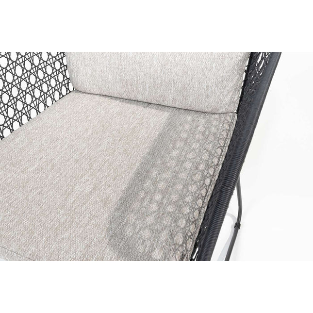 4 Seasons Outdoor Aprilla Ess Anthrazit + Geschmack 4SO Prado Teaktisch 130 Ø CM