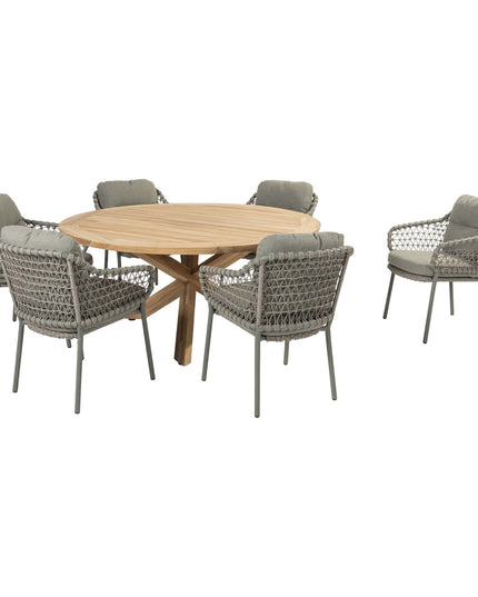4 Seasons Outdoor Jura dining + Taste 4SO Prado teak tafel 160 Ø cm