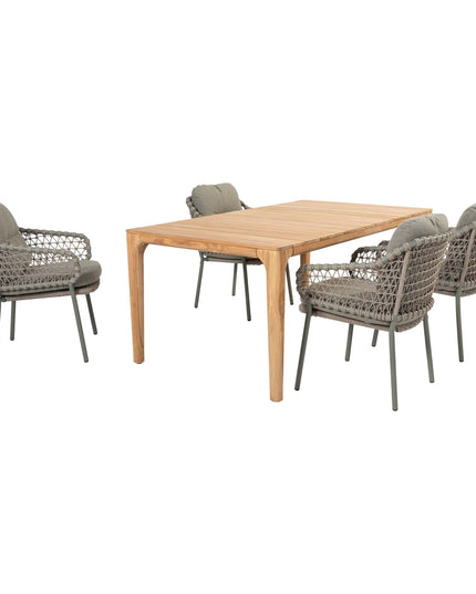 4 Seasons Outdoor Jura dining + Taste 4SO Liam teak tafel 180 cm
