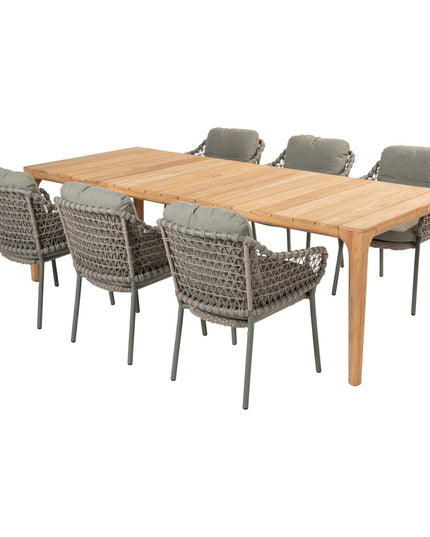 4 Seasons Outdoor Jura dining + Taste 4SO Liam teak tafel 240 cm