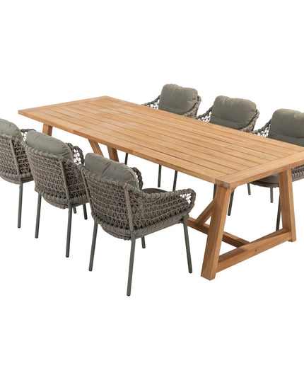4 Seasons Outdoor Jura dining + Taste 4SO Noah teak tafel 260 cm
