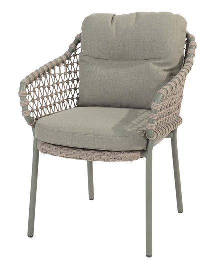 4 Seasons Outdoor Jura Dining + Montana Tisch Fass Keramik Terrazzo 240 cm Teak -Chassis