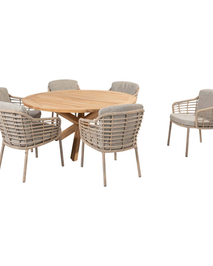 4 Seasons Outdoor Como Dining + Taste 4SO Prado Teak Tabelle 160 Ø cm