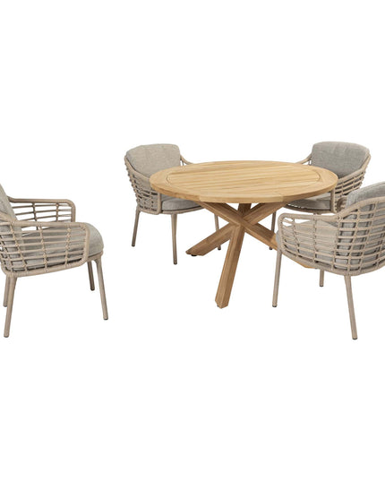 4 Seasons Outdoor Como Dining + Taste 4SO Prado Teaktisch 130 Ø CM