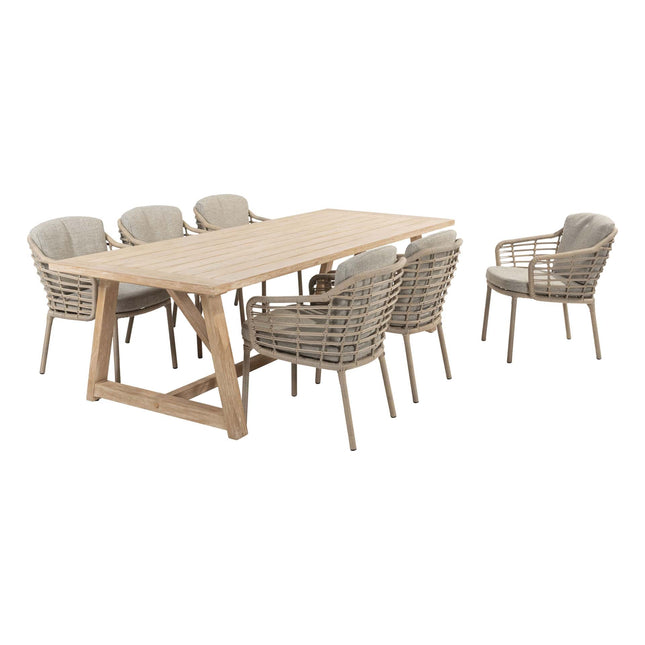 4 Seasons Outdoor Como Dining + Taste 4SO Noah gebürstete Teaktisch 260 cm