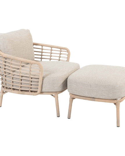 4 Seasons Outdoor Como Bistro Lounge Set Harvest + Verdi Side Table Latte 45 Ø CM