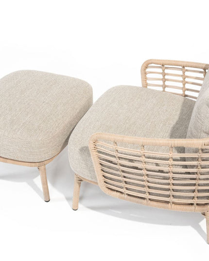 4 Seasons Outdoor Como Bistro Lounge Set Harvest + Verdi Side Table Latte 45 Ø CM