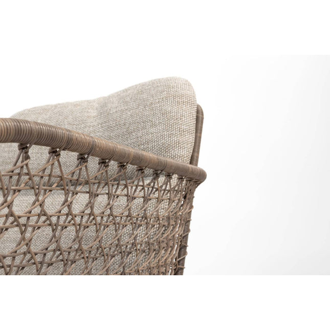4 Seasons Outdoor Aprilla Dining rein + Geschmack 4SO Noah Teaktisch Anthrazit Basis 260 cm