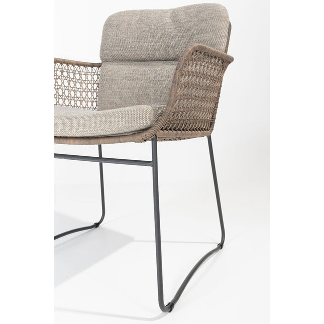 4 Seasons Outdoor Aprilla dining stoel pure incl. 2 kussens