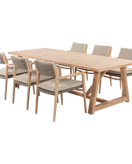 4 Seasons Outdoor Julia Dining + Taste 4SO Noah gebürstete Teaktisch 260 cm