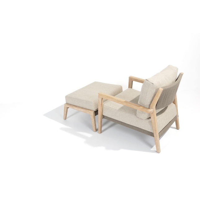 4 Seasons Outdoor Julia lounge stoel brushed teak incl. 2 kussens