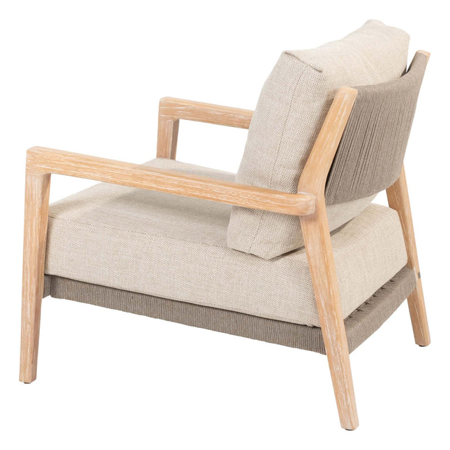 4 Seasons Outdoor Julia lounge stoel brushed teak incl. 2 kussens