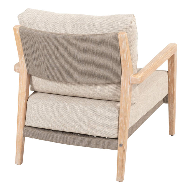 4 Seasons Outdoor Julia lounge stoel brushed teak incl. 2 kussens