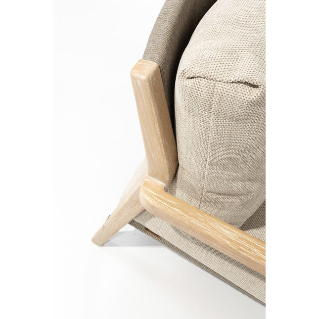 4 Seasons Outdoor Julia lounge stoel brushed teak incl. 2 kussens