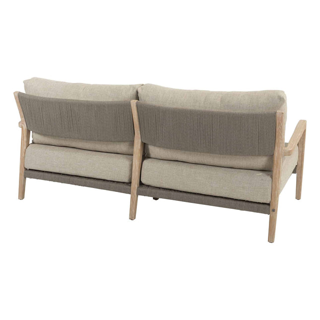 4 Seasons Outdoor Julia 3-zits lounge bank brushed teak incl. 4 kussens
