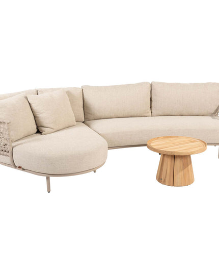 4 Seasons Outdoor Sardinia chaise lounge bank + Pablo salontafel 60 Ø cm