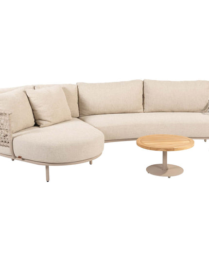 4 Seasons Outdoor Sardinia chaise lounge bank + Volta salontafel 60 Ø cm