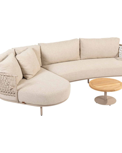 4 Seasons Outdoor Sardinia chaise lounge bank + Volta salontafel 60 Ø cm