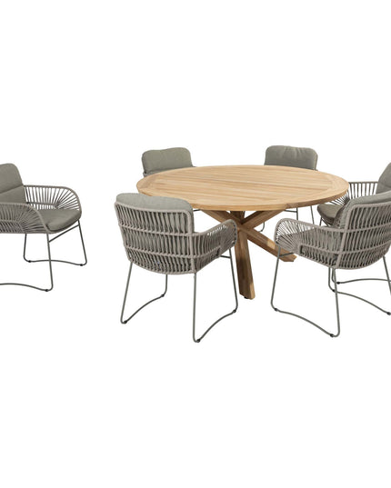 4 Seasons Outdoor Murcia Dining Olive + Taste 4SO Prado Teak Tabelle 160 Ø CM
