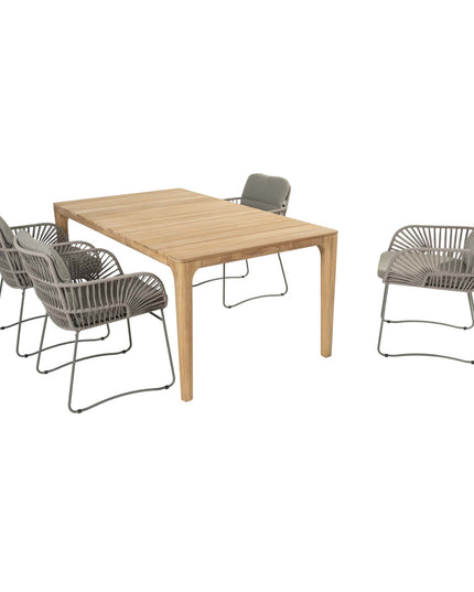 4 Seasons Outdoor Murcia Dining Olive + Taste 4SO Liam Teak Tabelle 180 cm