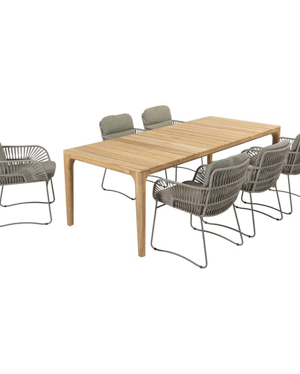 4 Seasons Outdoor Murcia Dining Olive + Taste 4SO Liam Teak Tabelle 240 cm