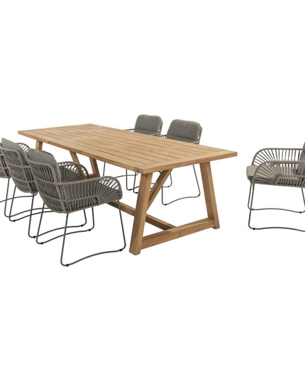 4 Seasons Outdoor Murcia Dining Olive + Taste 4SO Noah Teak Tabelle 260 cm