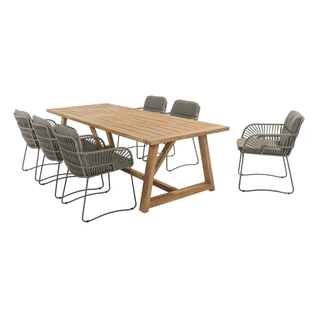 4 Seasons Outdoor Murcia Dining Olive + Taste 4SO Noah Teak Tabelle 260 cm