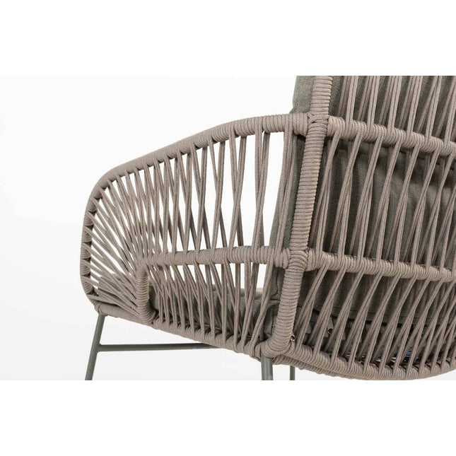 4 Seasons Outdoor Murcia dining olive + Lucas teak tafel 240 x 100 cm
