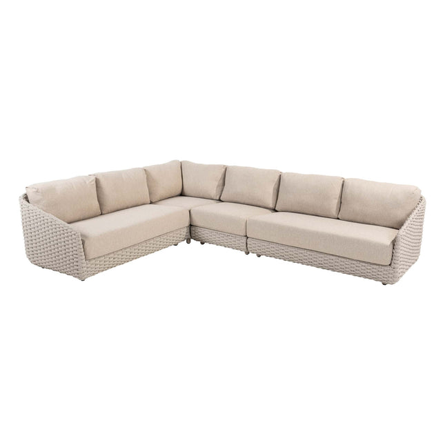 4 Seasons Outdoor Casanova loungeset + center + Pablo salontafel 80 Ø cm