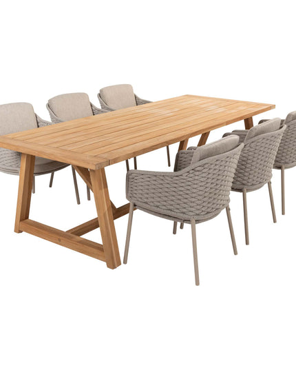 4 Seasons Outdoor Eros Dining + Geschmack 4SO Noah Teaktisch 260 cm