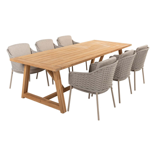 4 Seasons Outdoor Eros Dining + Geschmack 4SO Noah Teaktisch 260 cm