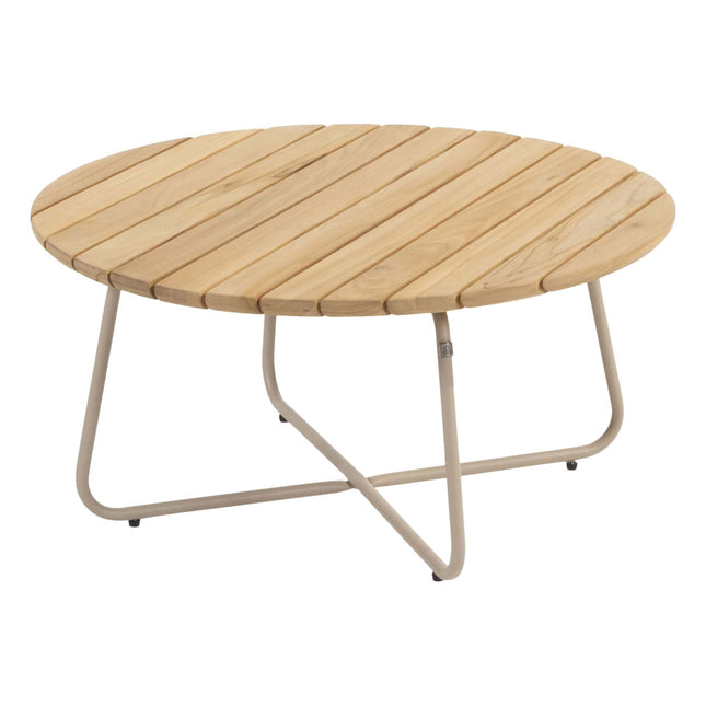 4 Seasons Outdoor Verdi salontafel teak 73 cm. Ø  (H 35) latte