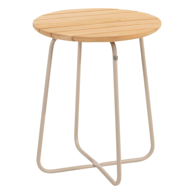 Taste 4SO Albano bistro loungeset + 4 Seasons Outdoor Verdi bijzettafel 45 Ø cm latte